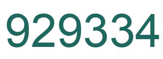 Número 929334 imagen verde