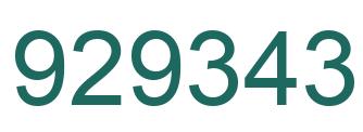 Número 929343 imagen verde