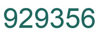 Número 929356 imagen verde