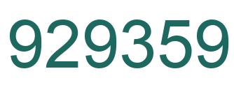 Número 929359 imagen verde