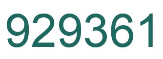 Número 929361 imagen verde