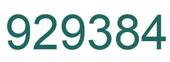 Número 929384 imagen verde