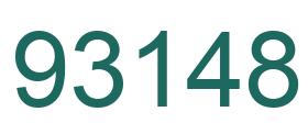Zahl 93148 grün bild