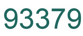Number 93379 green image
