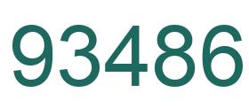 Number 93486 green image