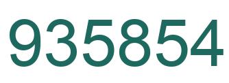 Number 935854 green image