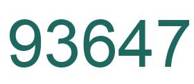 Number 93647 green image