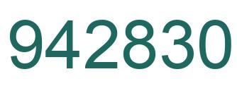 Number 942830 green image
