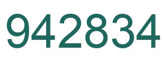 Number 942834 green image