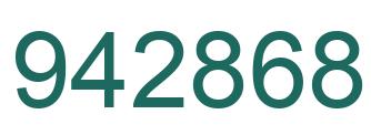 Number 942868 green image