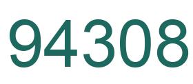 Number 94308 green image