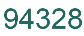Number 94328 green image
