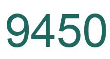 Number 9450 green image