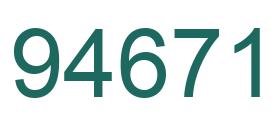 Number 94671 green image