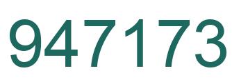 Number 947173 green image