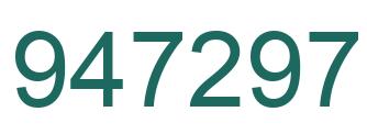 Number 947297 green image