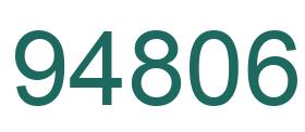 Number 94806 green image