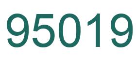 Number 95019 green image