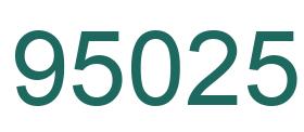 Number 95025 green image
