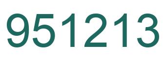 Número 951213 imagen verde