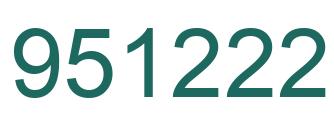 Number 951222 green image