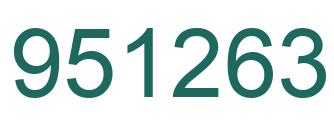 Número 951263 imagen verde