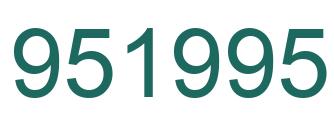 Number 951995 green image