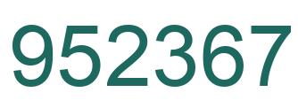 Número 952367 imagen verde