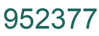 Number 952377 green image