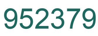 Number 952379 green image