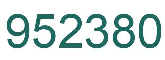 Number 952380 green image