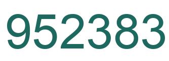 Number 952383 green image