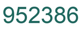 Number 952386 green image