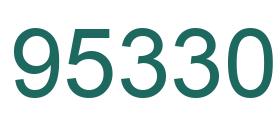 Number 95330 green image