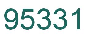 Number 95331 green image