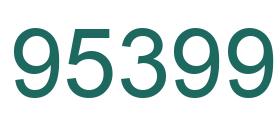 Number 95399 green image