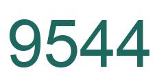 Number 9544 green image