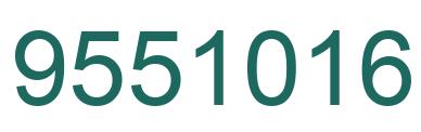 Number 9551016 green image