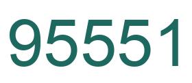 Number 95551 green image