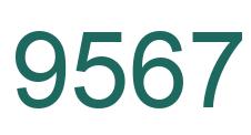 Number 9567 green image