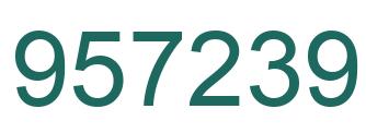Number 957239 green image