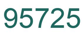 Number 95725 green image