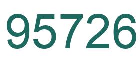 Number 95726 green image