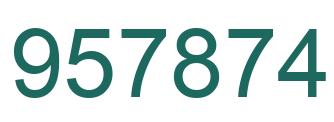 Number 957874 green image