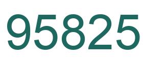Number 95825 green image