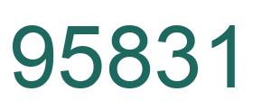Number 95831 green image