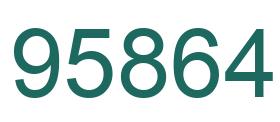 Number 95864 green image