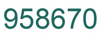 Número 958670 imagen verde