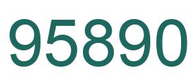 Number 95890 green image