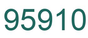 Number 95910 green image